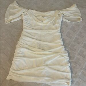 White mini dress